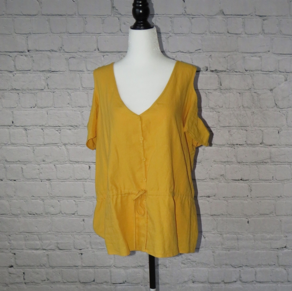 Yellow blouse, thick material